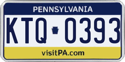 PA license plate KTQ0393