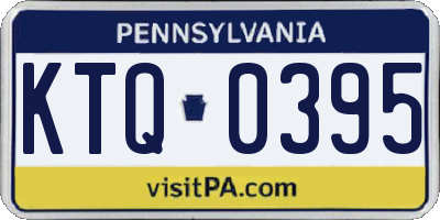 PA license plate KTQ0395
