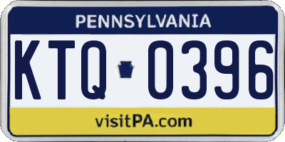 PA license plate KTQ0396