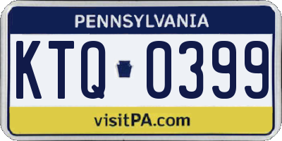 PA license plate KTQ0399