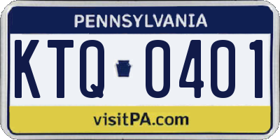 PA license plate KTQ0401