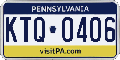PA license plate KTQ0406