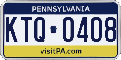 PA license plate KTQ0408