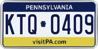 PA license plate KTQ0409