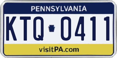PA license plate KTQ0411