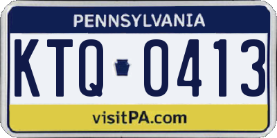 PA license plate KTQ0413