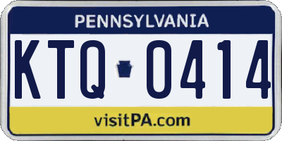 PA license plate KTQ0414