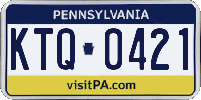 PA license plate KTQ0421