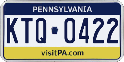 PA license plate KTQ0422