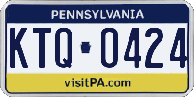 PA license plate KTQ0424