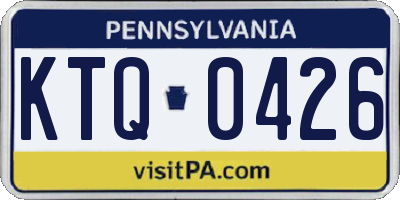 PA license plate KTQ0426