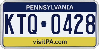 PA license plate KTQ0428