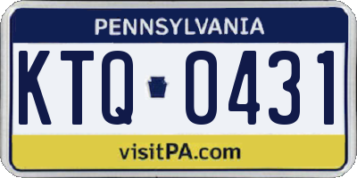 PA license plate KTQ0431