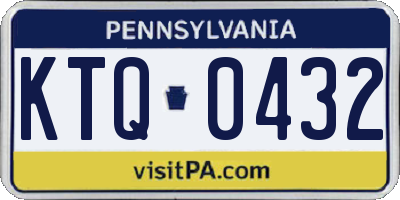 PA license plate KTQ0432