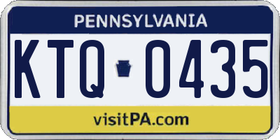 PA license plate KTQ0435