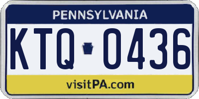 PA license plate KTQ0436