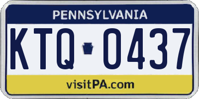 PA license plate KTQ0437