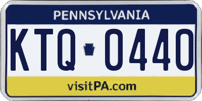 PA license plate KTQ0440