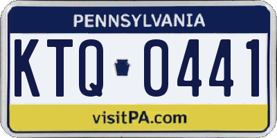 PA license plate KTQ0441