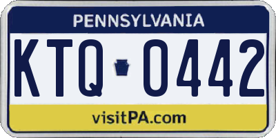 PA license plate KTQ0442
