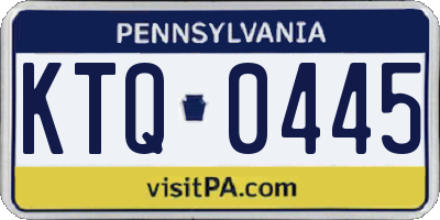 PA license plate KTQ0445