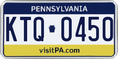 PA license plate KTQ0450