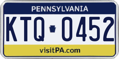 PA license plate KTQ0452