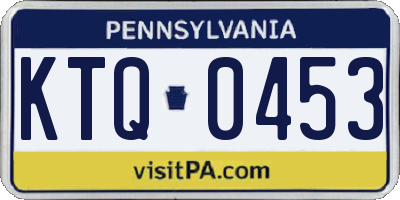 PA license plate KTQ0453