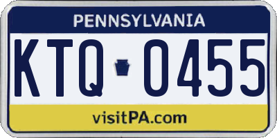 PA license plate KTQ0455