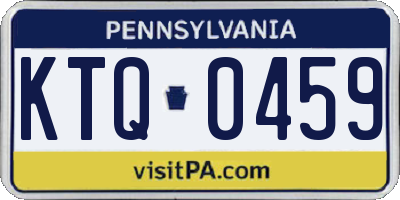 PA license plate KTQ0459