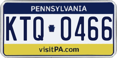 PA license plate KTQ0466