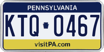 PA license plate KTQ0467
