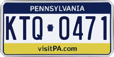 PA license plate KTQ0471