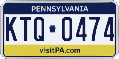 PA license plate KTQ0474