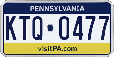 PA license plate KTQ0477
