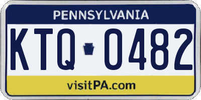 PA license plate KTQ0482