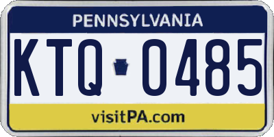 PA license plate KTQ0485