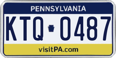 PA license plate KTQ0487