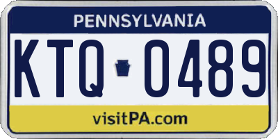 PA license plate KTQ0489
