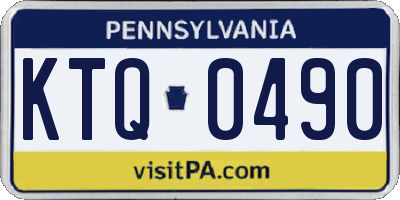 PA license plate KTQ0490