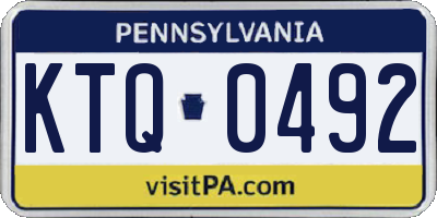 PA license plate KTQ0492