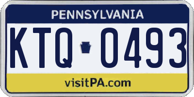 PA license plate KTQ0493