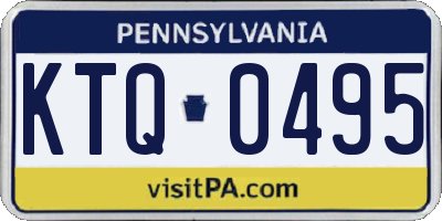 PA license plate KTQ0495