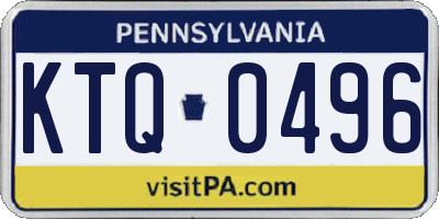 PA license plate KTQ0496