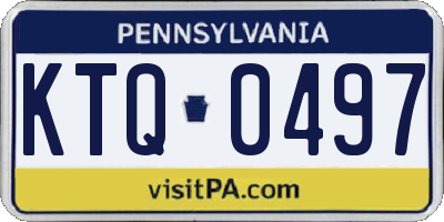 PA license plate KTQ0497