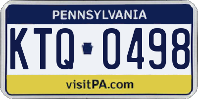 PA license plate KTQ0498