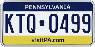 PA license plate KTQ0499