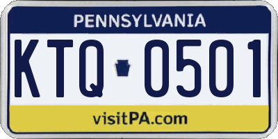 PA license plate KTQ0501