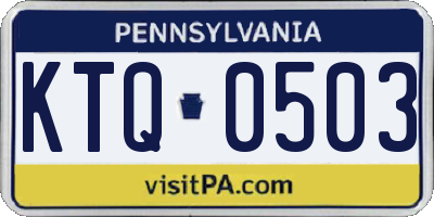 PA license plate KTQ0503