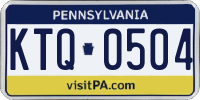 PA license plate KTQ0504